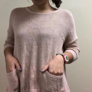 Cynthia Rowley light pink sweater